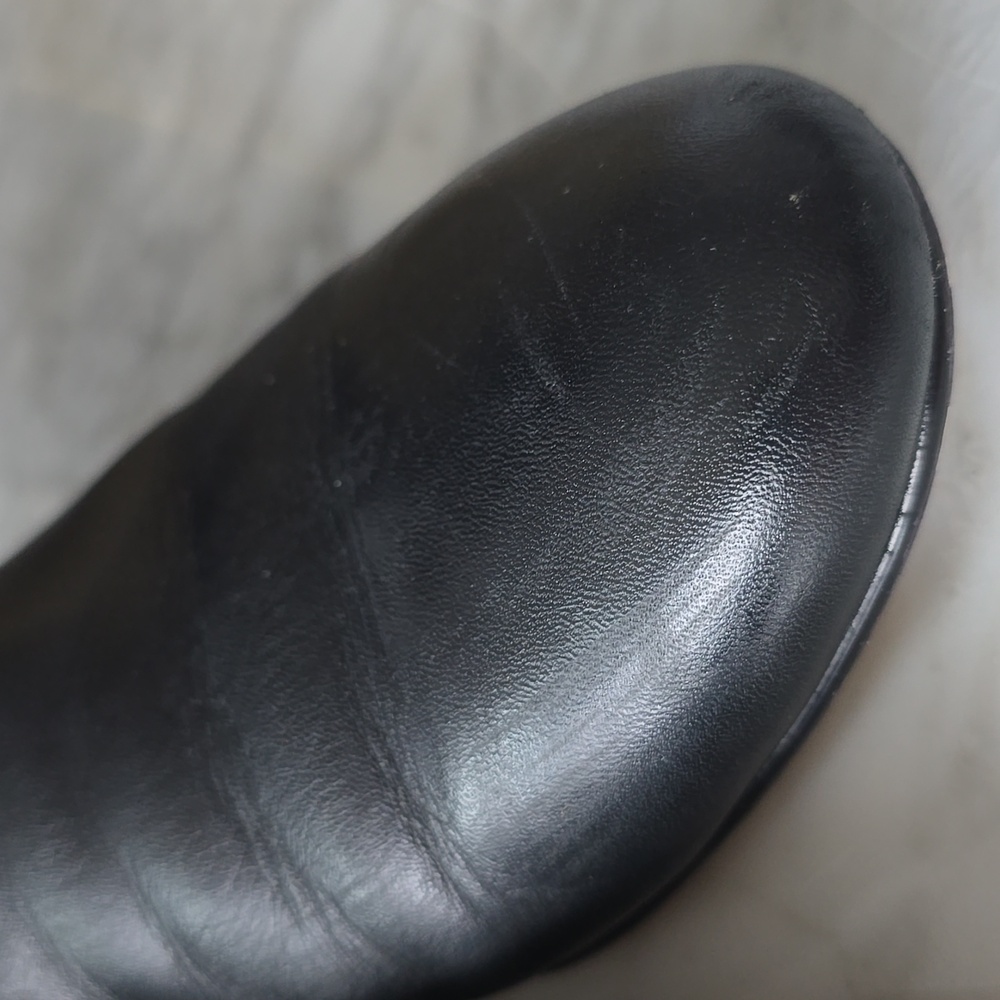 Michael Kors black leather leopard mira bootie flat ankle 8 - Picture 10 of 12